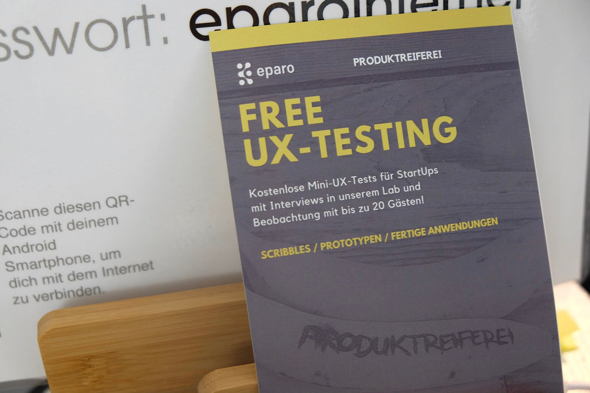 Flyer Kostenlose Mini-UX Tests für Start-Ups